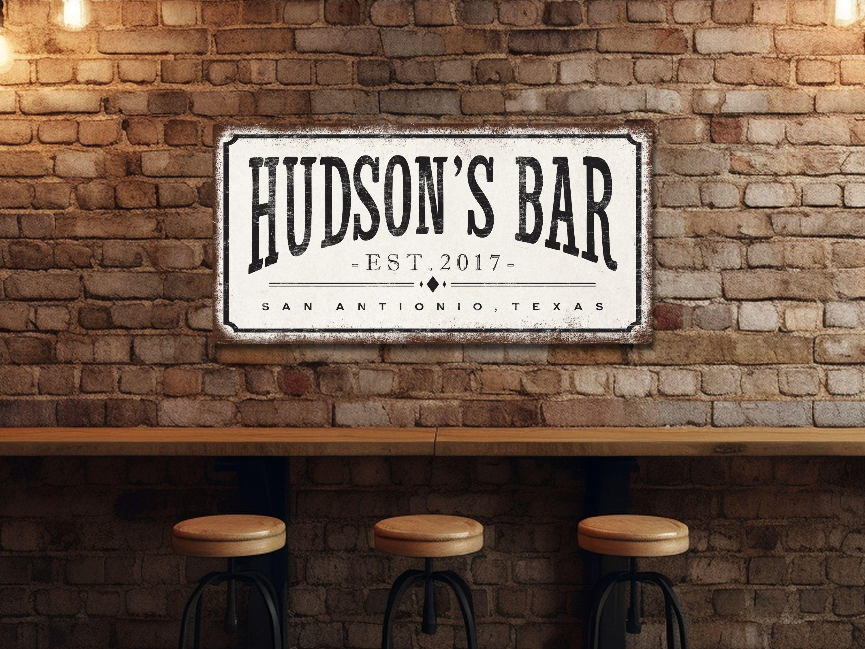 Personalized Bar Sign, Bar and Lounge Sign, Custom Bar Sign, Man Cave ...