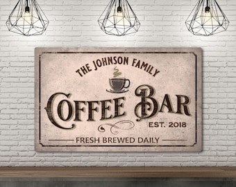 Freshly Brewed Coffee Bar Sign, Coffee Bar Decor, Coffee Wall Art, Coffee Lover Gift, Coffee Gift, Kitchen Wall Decor, Coffee Art, Gift