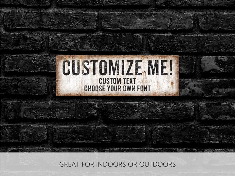 Custom Metal Sign, Custom Outdoor Sign, Business Sign, Property Sign, Vintage Wall Art, Custom Quote, Personalized Sign, Personalized Gift immagine 1