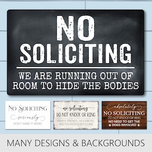 No Soliciting Sign, No Soliciting Yard Sign, No Soliciting Signs Funny, Sign for Door, Porch Sign, Porch Decor,Housewarming Gift, Funny Gift