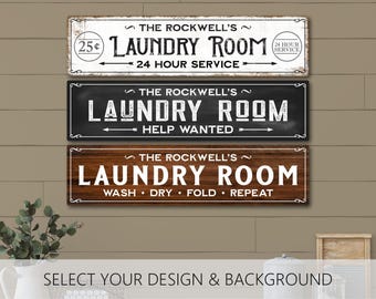 Custom Laundry Room Sign, Personalized Sign, Laundry Room Decor, Laundry Room Art, Laundry Room, Wall Decor, Rustic Decor, Farmhouse Decor