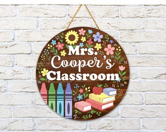 Custom Teacher Sign, Teacher Door Sign, Teacher Name Sign, Teacher Appreciation, New Teacher Gift, Gift for Teacher, Back to School Sign