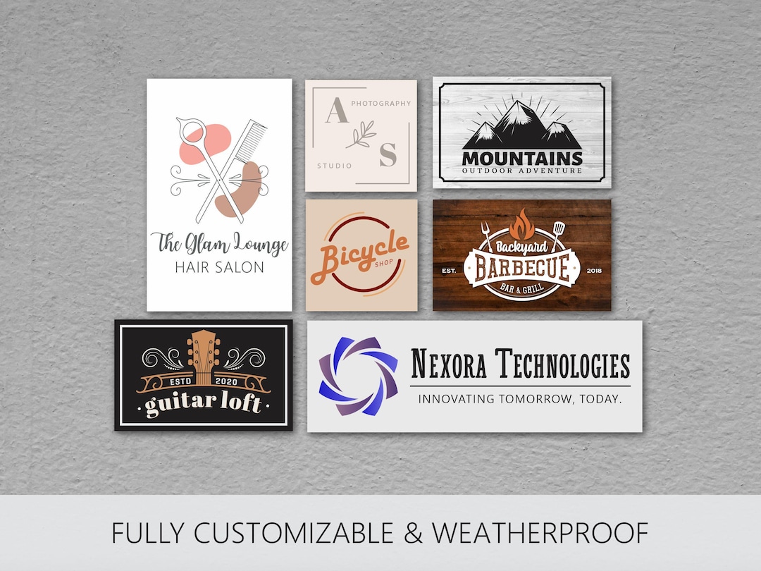 Custom Logo Metal Sign, Business Sign, Business Logo, Office Sign, Logo ...
