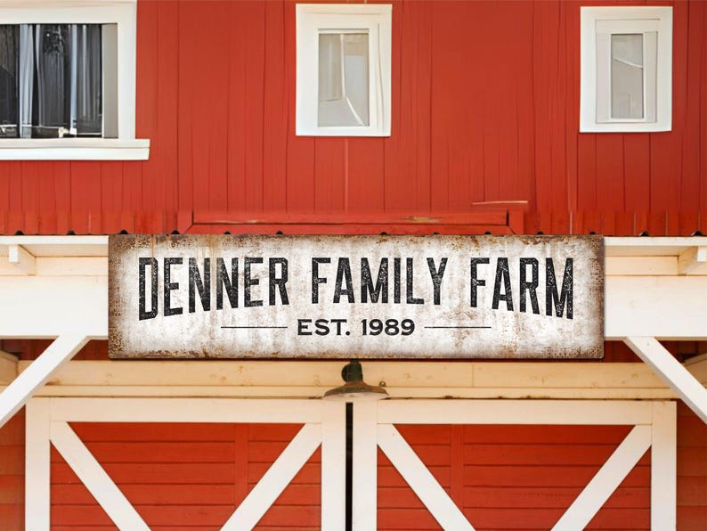 Custom Ranch Sign, Barn Sign, Family Name Sign, Last Name Sign, Cabin Sign, Cabin Decor, Farm Gifts, Outdoor Sign, Custom Metal Sign image 1