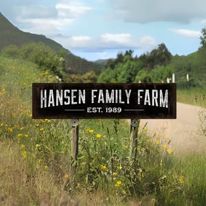 Custom Ranch Sign, Barn Sign, Family Name Sign, Last Name Sign, Cabin Sign, Cabin Decor, Farm Gifts, Outdoor Sign, Custom Metal Sign image 2