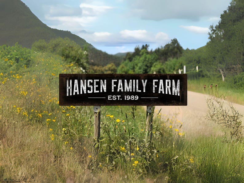Custom Ranch Sign, Barn Sign, Family Name Sign, Last Name Sign, Cabin Sign, Cabin Decor, Farm Gifts, Outdoor Sign, Custom Metal Sign image 2