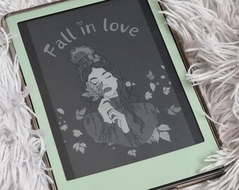 Fall in love Kindle lock screen spice up your kindle digital download kindle screen ePUB Kindle Screen Saver Kindle paper white
