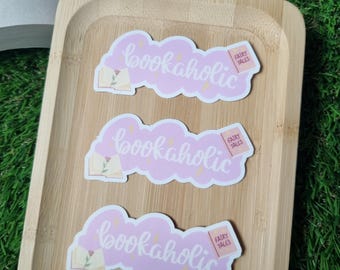 Vinyl sticker water resistant book lover bookaholic kindle decor laptop E-reader stickers lilac book obsessed