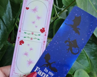 Handmade Bookmarks Favorite book themed bookmarks bookish must have laminated bookmarks glossy bookmark Fantasy Era Romantasy dragons