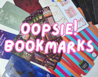 ¡OOPSIE Marcapáginas! Marcapáginas de doble cara hecho a mano / pequeño defecto