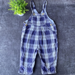 90s Vintage Baby Overalls: Purple Cotton Corduroy Dungarees 9 Months