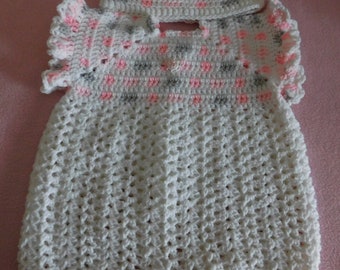 Pink Crochet Baby Romper and Hat Set, Newborn Photo Outfit, Baby Shower Gift, Infant Clothing, Baby Girl Summer Clothes, Welcome Home Gift