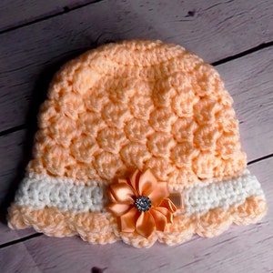 Baby Girl Hat, Newborn Photo Prop, Infant Hat, Children&#39;s Hat, Coming Home Hat, Crochet Baby Hat, New Baby Gift, Baby Girl, Infant Baby Hat