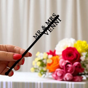 Personalized Wedding Stir Sticks, Custom Couple Name Drink Stirrers, Engagement Party Décor, Letter's Cocktail Stirrers, Drink Charms