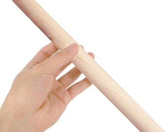 Birch Wooden Dowel (Unfinished) - 3/4" Inch / 19mm Diameter