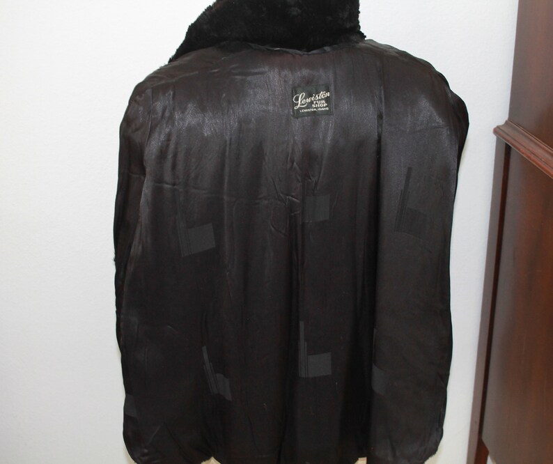 Vintage Black Shirred Fur Cape image 3