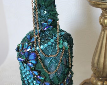 Decorative Rhinestone Jeweled Bottle Home Decor