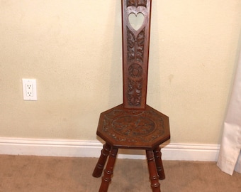 Vintage Oak Scottish Spinning Chair