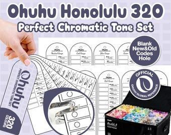 Karta próbek Ohuhu Honolulu 320 Perfect Chromatic Tone | Do druku w formacie PDF | Pusty | Nowe + stare kody | Gotowe do segregatora | Format A4 Letter