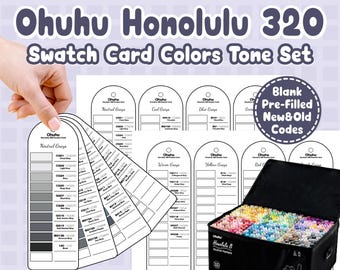 Zestaw 320 próbek kolorów Ohuhu Honolulu | Cyfrowy program do śledzenia kolorów dla artystów | Pusty i wstępnie wypełniony plik PDF do druku
