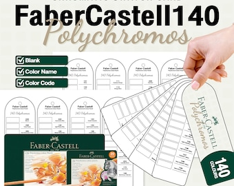 Faber-Castell 140 Polychromos Chromatic Kleurstalenkaart | Referentiekaart voor kleurpotloden met naam en code