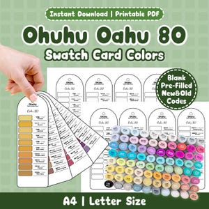 Ohuhu Oahu 80 färgprovsdiagram | Markerfärgspårare för konstnärer | Tom och förifylld PDF | Organisera digitala konstmaterial
