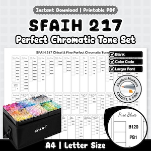 SFAIH 217 Chromatic Tone Set | Blank | Color Code | Larger Font | Chisel & Fine PDF
