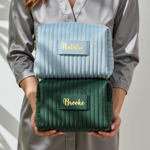 Personalisierte Hochzeit Make-up Tasche für Brautjungfern und die Braut Individuelle Kulturtasche für Frauen