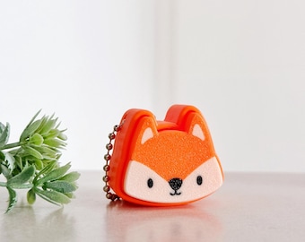 Llavero de zorro con clicker mecánico - Llavero de animal impreso en 3D - Juguete sensorial táctil de escritorio para aliviar el estrés - Regalo para amantes de los zorros