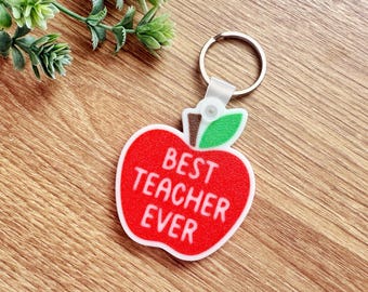 Llavero de Apple "El mejor profesor del mundo": regalo NFC para el regreso a clases, llavero personalizado de agradecimiento.