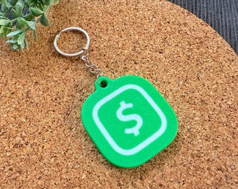 Llavero con logotipo de la aplicación NFC Cash personalizado: etiqueta de pago impresa en 3D con enlace editable