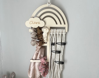 MHJY Porta Cerchietti A Unicorno In Legno Per Bambina - Organizer Per Accessori Capelli, 30x14.5x24cm - Foto 2