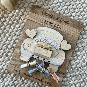 regalo di denaro personalizzato per matrimonio, auto da matrimonio, auto, sposi, regalo di denaro, regalo di nozze in denaro