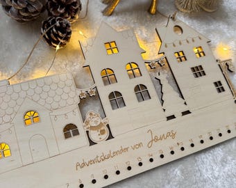 personalisierter Adventskalender mit Name, Adventskalender aus Holz, Adventskalender zum Befüllen, weihnachten, advent, weihnachtsgeschenk