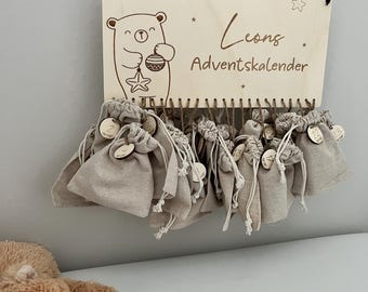 personalisierter Adventskalender mit Name, Adventskalender aus Holz, Adventskalender zum Befüllen, weihnachten, advent, weihnachtsgeschenk