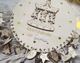 personalisierter Adventskalender mit Name, Adventskalender aus Holz, Adventskalender zum Befüllen, weihnachten, advent, weihnachtsgeschenk