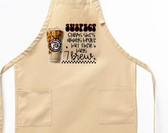 Funny Iced Coffee Apron: Barista Gift, Coffee Lover Kitchen Decor