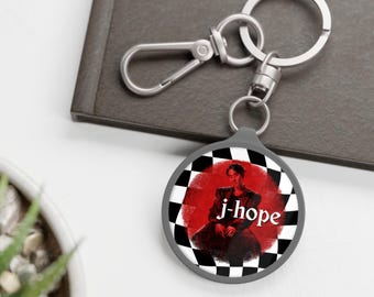 on the stage キーリング　ホビ BTS J-hope HOTS Hope on the Stage Keyring Tag - B&W