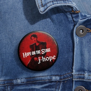 BTS j-hope HOTS Hope On The Stage sitting design Pin Buttons, concert accessories, K-Pop Music Button, BTS jhope merch, Pin Badge, red theme