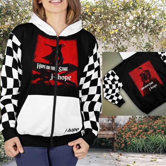 BTS HOPE ON THE STAGE ZIP-UP HOODIE M