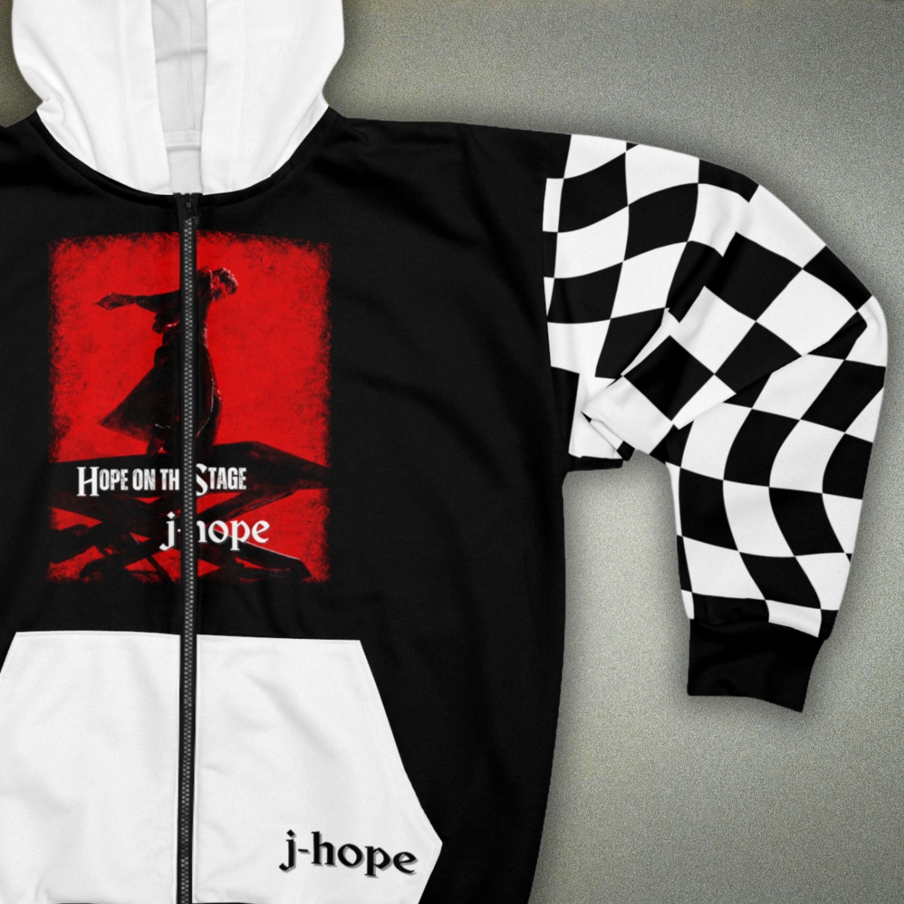 BTS HOPE ON THE STAGE ZIP-UP HOODIE M