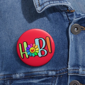 BTS j-hope Hope World red hobi rainbow flower Pin Buttons, concert accessory, Korean Pop Music Button, army merch Gift, Jhope Pinback Badge