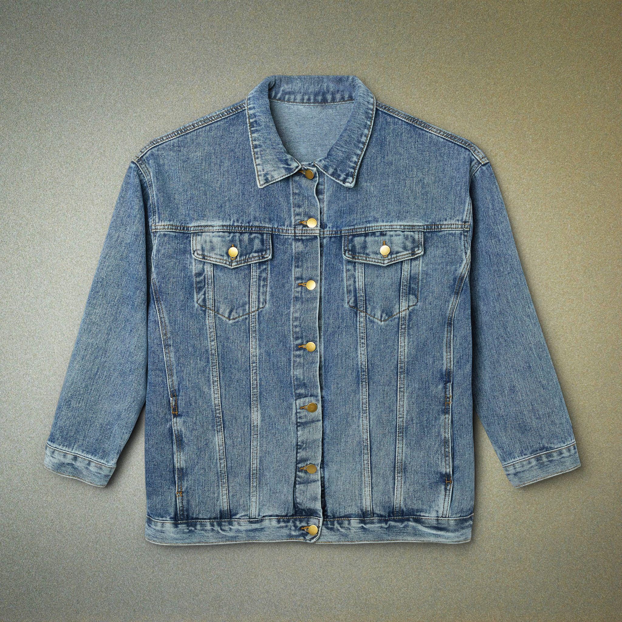 BTS Jin Runseokjin Tour Design Womens Denim Jacket, Light