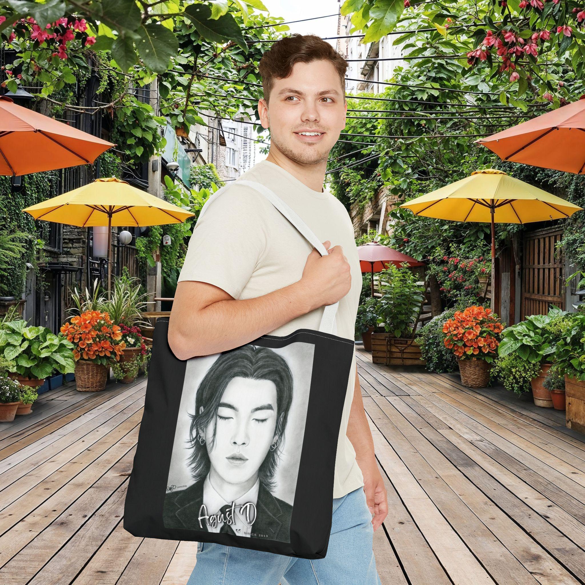 【ご予約品】 SUGA Agust D トートバッグ SUGA Agust Dプリントトートバッグ：K-POPアイドルグッズ