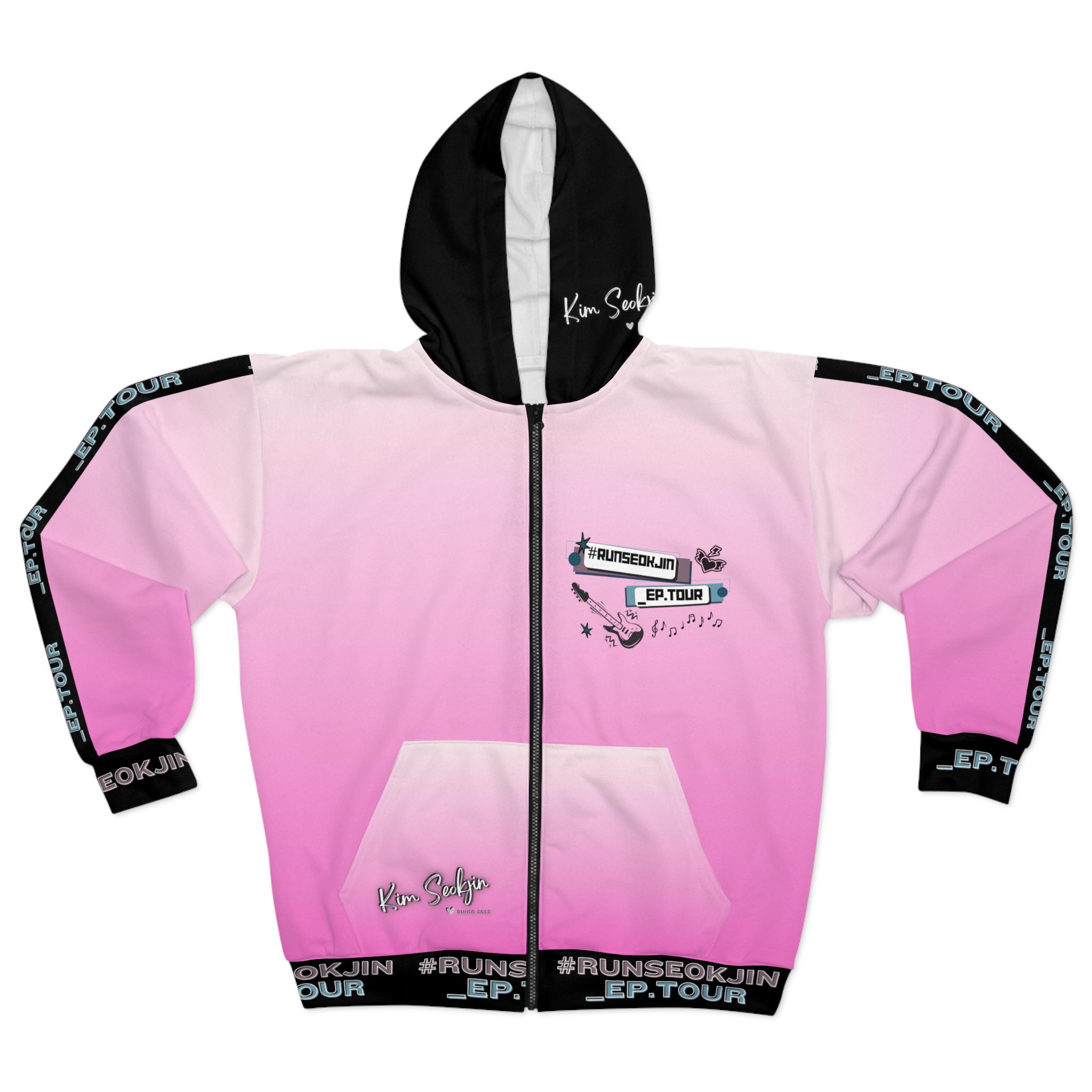 BTS Jin Runseokjin Eptour, Unisex Zip Hoodie Sweatshirt, BTS