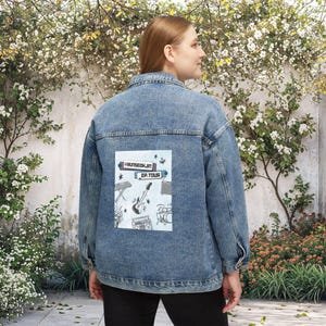 BTS Jin Runseokjin Tour Design Womens Denim Jacket, Light