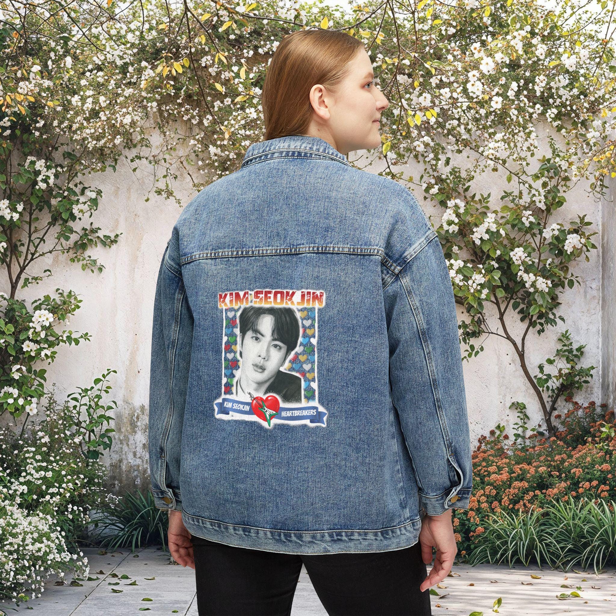 BTS Jin Heartbreakers Design Womens Denim Jacket, Concert
