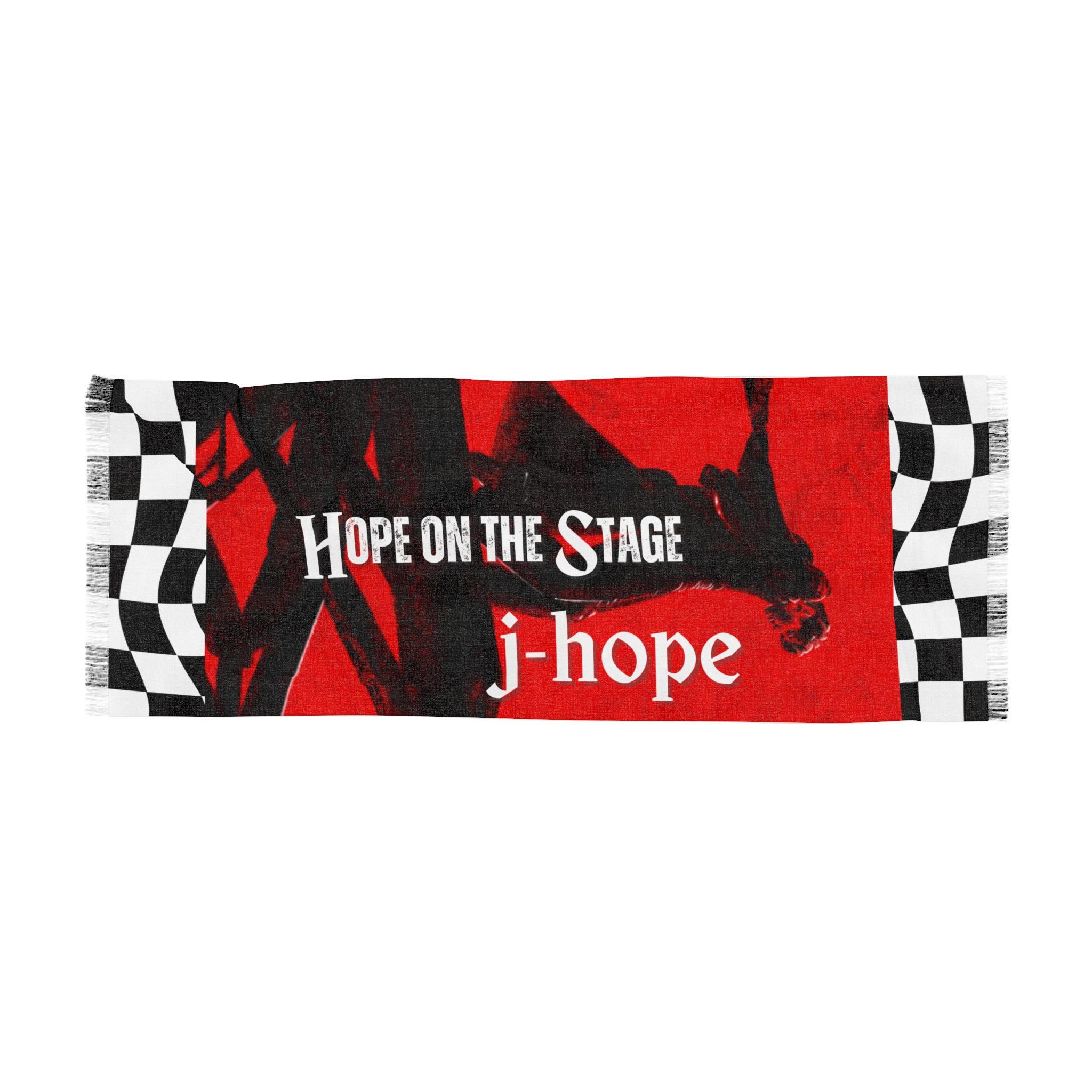 【2025最新作】 Light Stage the on Hope HOTS J-hope Scarf, Checkered B&w アイドル