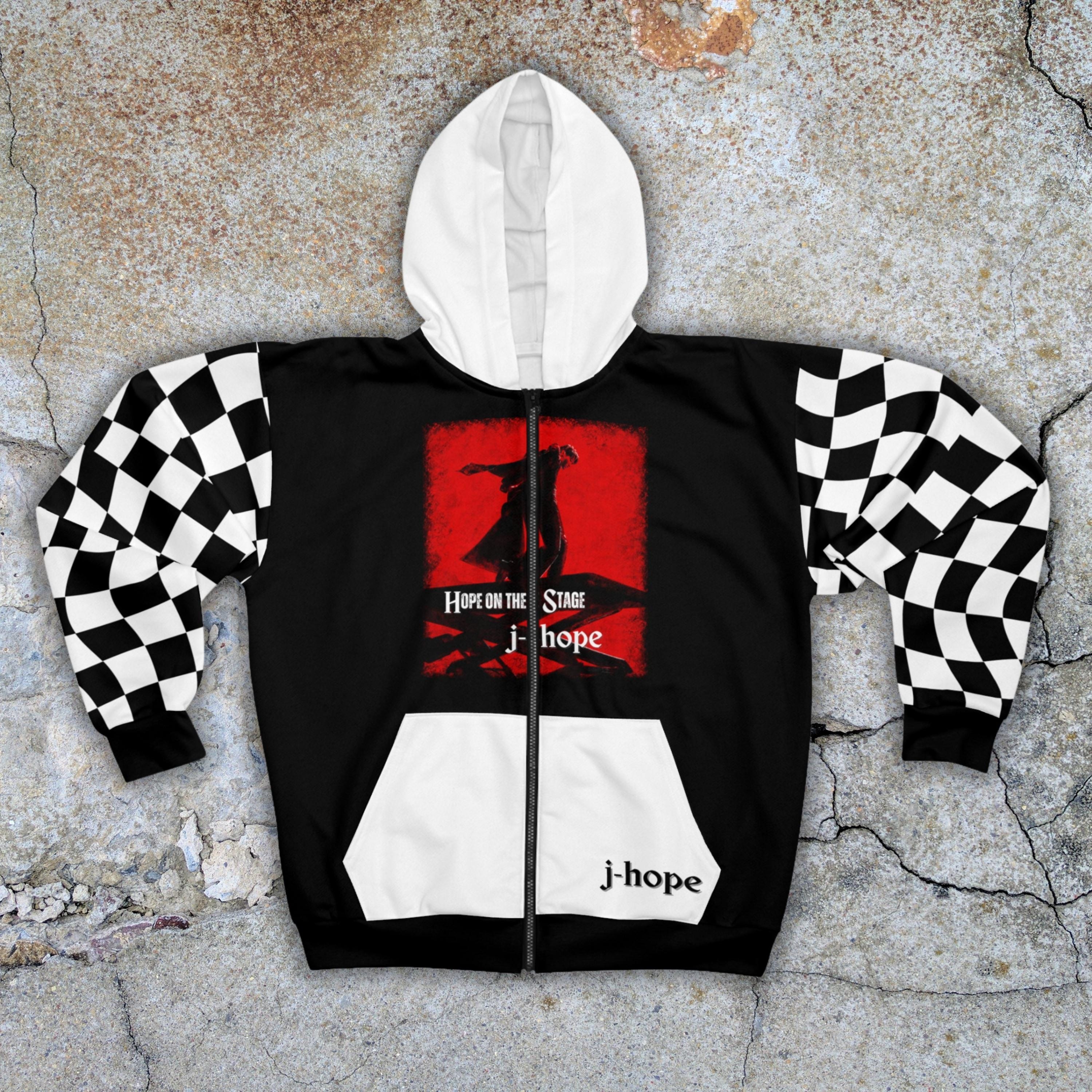 BTS HOPE ON THE STAGE ZIP-UP HOODIE M