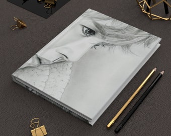 Hardcover Journal Matte BTS Jhope j-hope Jung Hoseok print notebook hand drawn portrait fanart gift for army mom sister bestie girlfriend